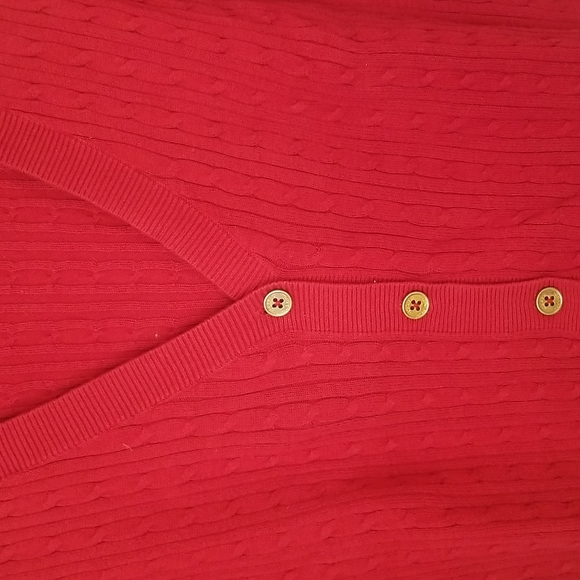 Chaps Ladies Cable Cardigan - Picture 3 of 4